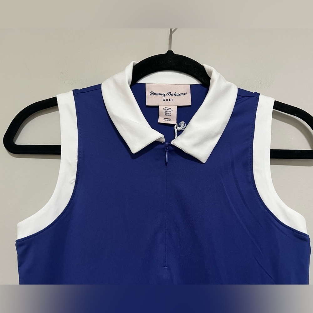 Tommy Bahama Sleeveless Blue UPF 50+ Quick Dry Wicking Golf Tennis Top Size XS - Picture 3 of 5